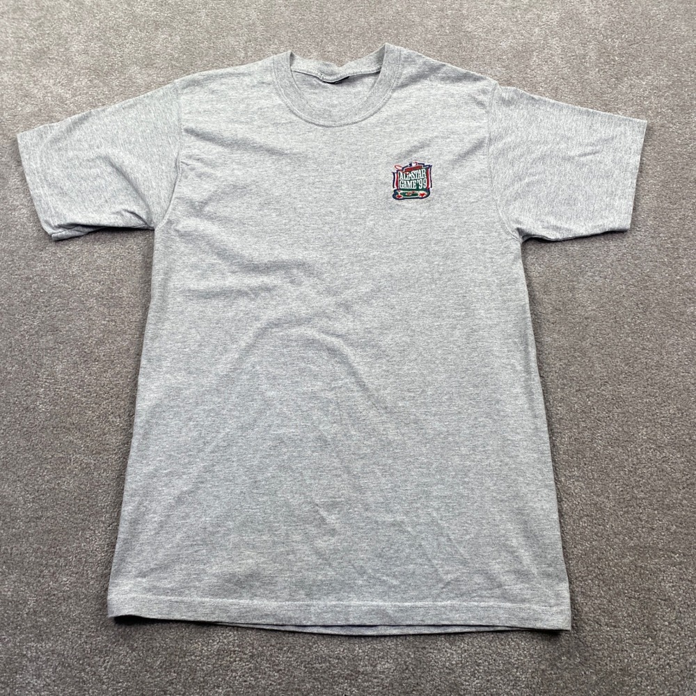 MLB T-Shirt Men Medium Gray 1999 All-Star Game Boston Embroidered Logo Vintage